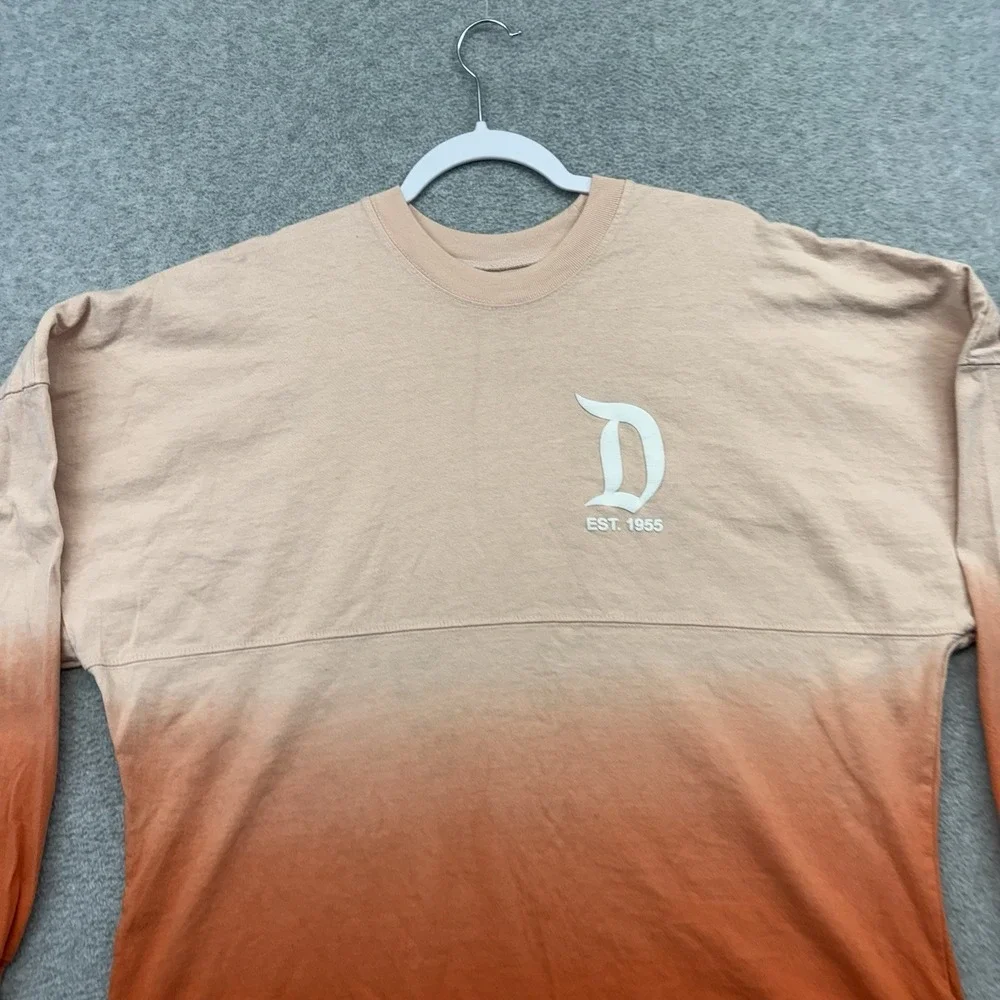 Disneyland Resort Spirit Jersey Long Sleeve‎ Shirt Orange Ombré Women's Medium M